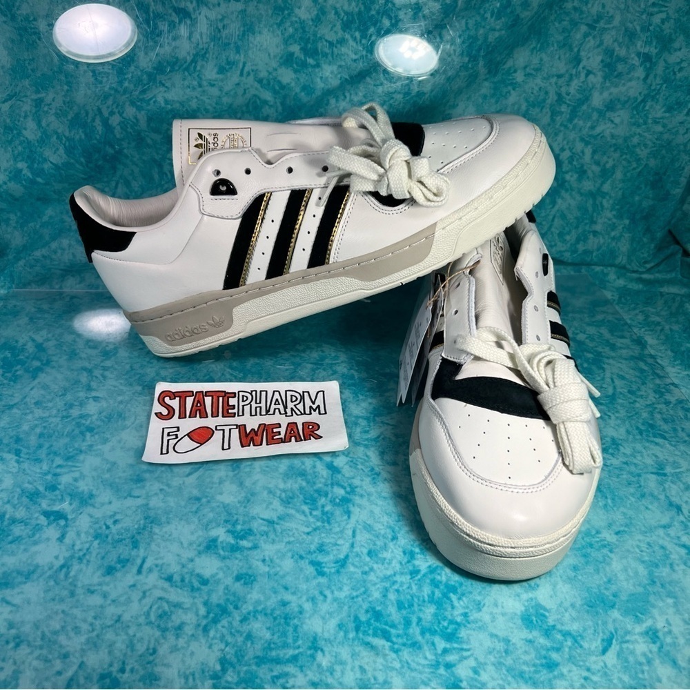 Adidas Rivalry 86 Low White Black Men’s Retro Leather Low Top Shoes Size 12